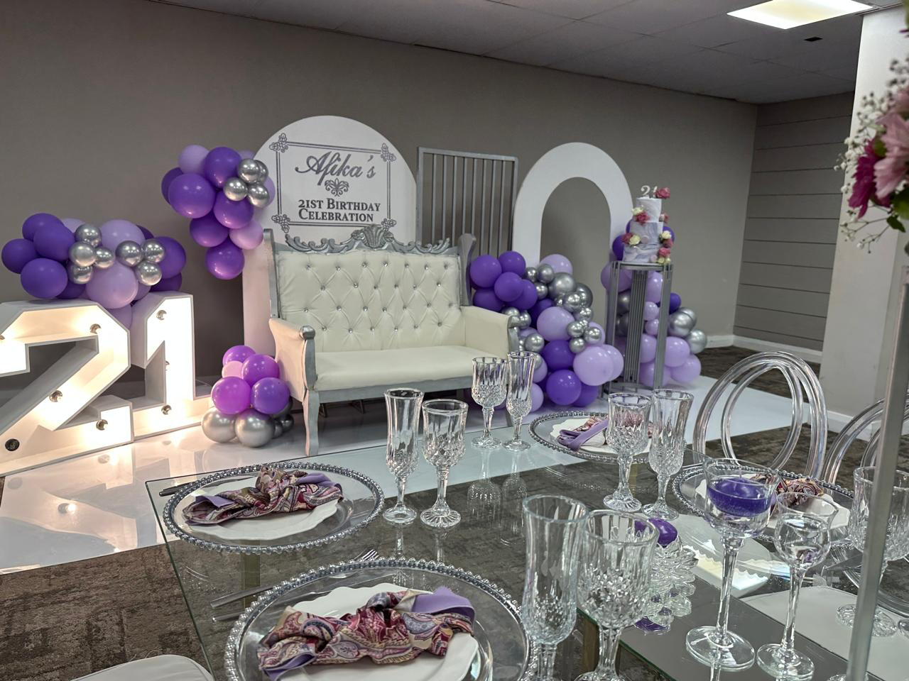 21st birthday celebration décor